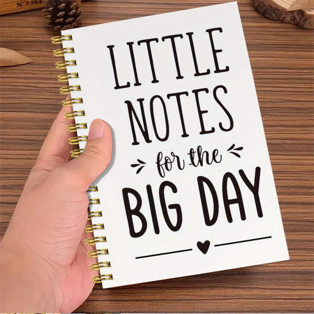 Wedding Spiral Notebook, 8.3*5.5 Inches, Engagement Bride Gift, Wedding Planning Line Page Notebook, Perfect for Holiday Parties, Gifts