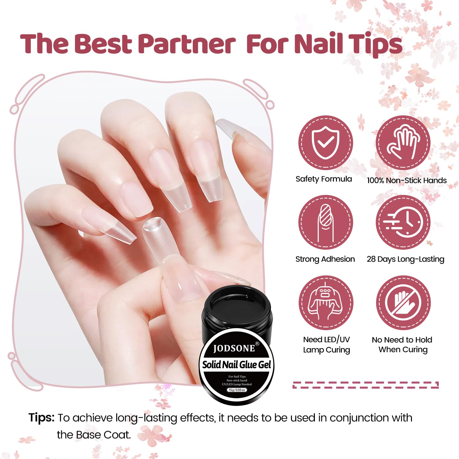 JODSONE Solid Nail Gel Glue - Easy Operation, 15 Gram, U V Light Needed, Nail Art JODSONE Solid Nail Gel Glue - Easy Operation, 15 Gram, U V Light Needed, Nail Art