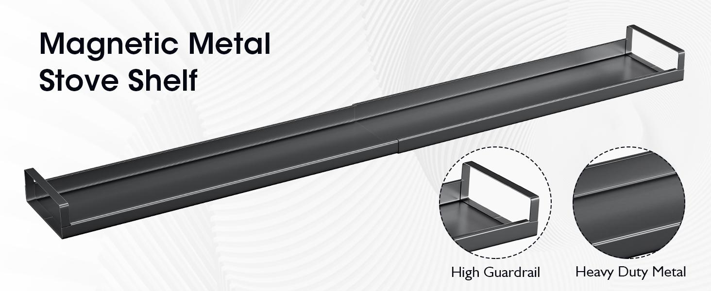 [SUPAFA]4X Strong Magnetic Shelf for Stove Top 30" Adjustable Oven Shelf Spice Rack Over the Stove Stovetop Storage Kitchen，kitchen organization