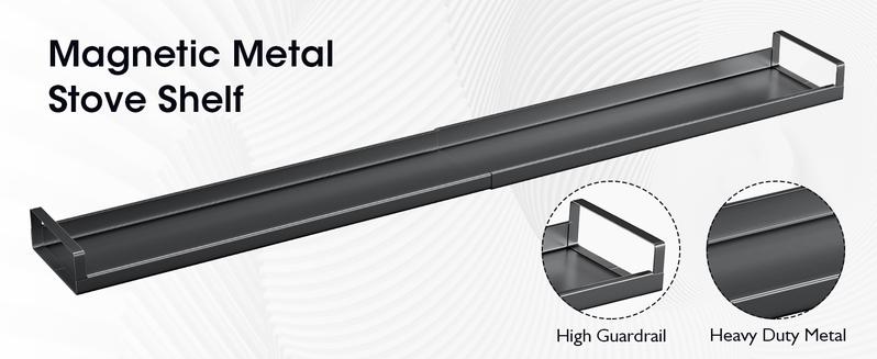 [SUPAFA]4X Strong Magnetic Shelf for Stove Top 30" Adjustable Oven Shelf Spice Rack Over the Stove