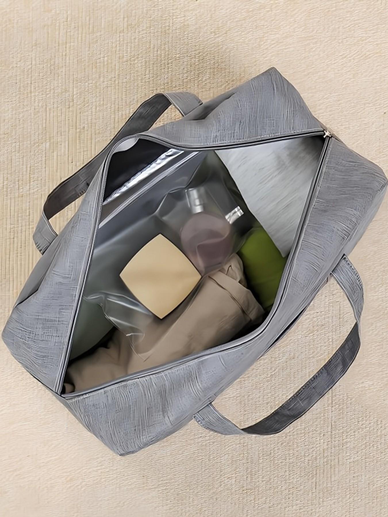 5.28 Gallon Large Capacity Dual Layer Travel Organizer, Gym and Swim Bag, Unisex Sports Bag, Solid Color Carry-On, Weekend Trip Bag