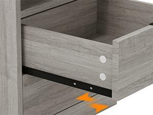 Sikaic Nightstand With Pull-Out Shelf Wireless Charging Station And LED Lights led nightstand Furniture Bedroom Bedside Table Drawer Storage Modern Minimal Home Wood