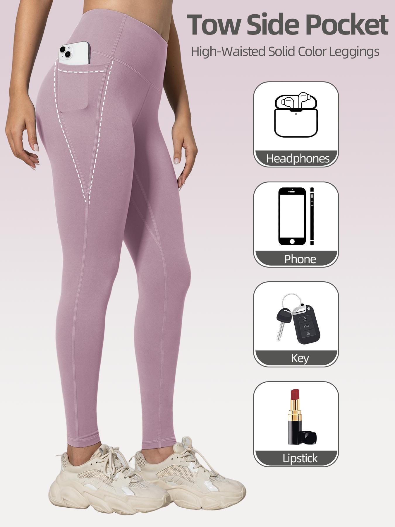 CHRLEISURE 3/5/6-Pack High Waisted Sports Leggings with Pockets for Women - Soft Athletic Tummy Control Pants for Running Cycling Yoga Workout Leggings