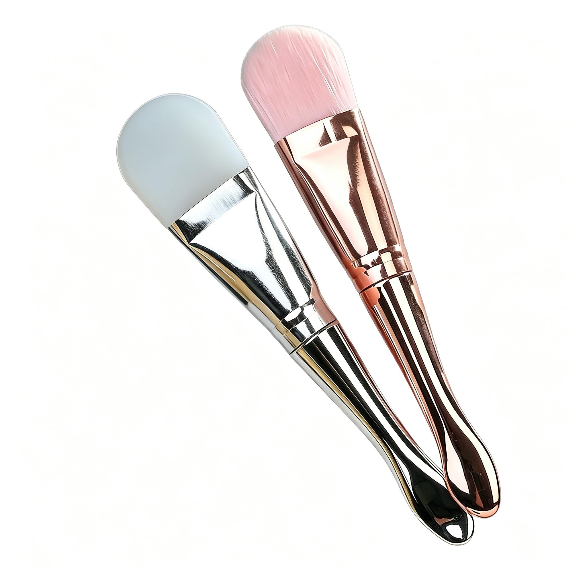 Silicone Mask Brush Set, Soft Bristle Beauty Tools, 2-Pack Application Brushes, Professional Salon Use, Gentle Skin Care Accessories, Beauty Equipment