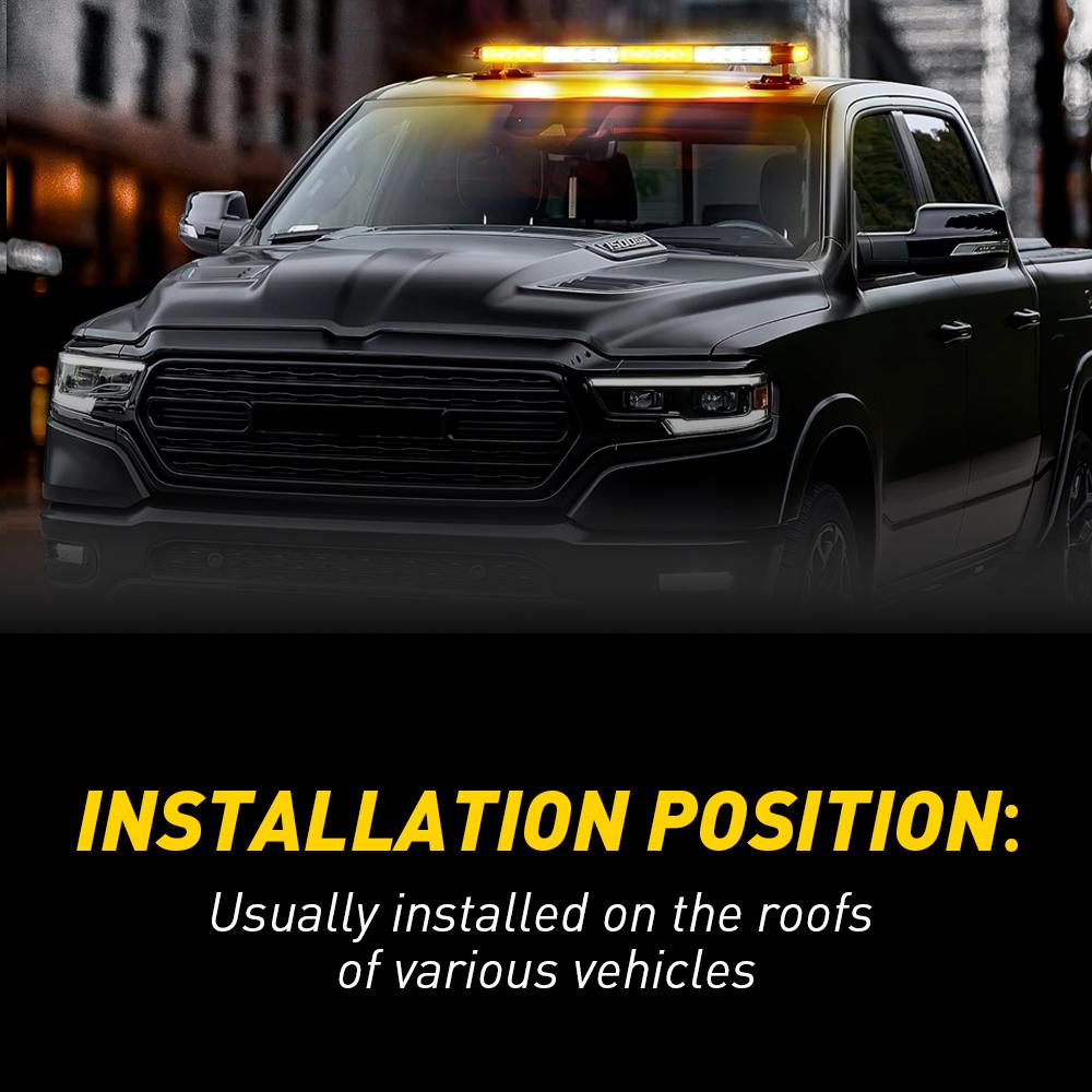 26.5" Emergency Bar LED Light Warning Rooftop Strobe Advisor Traffic Flash Lamp