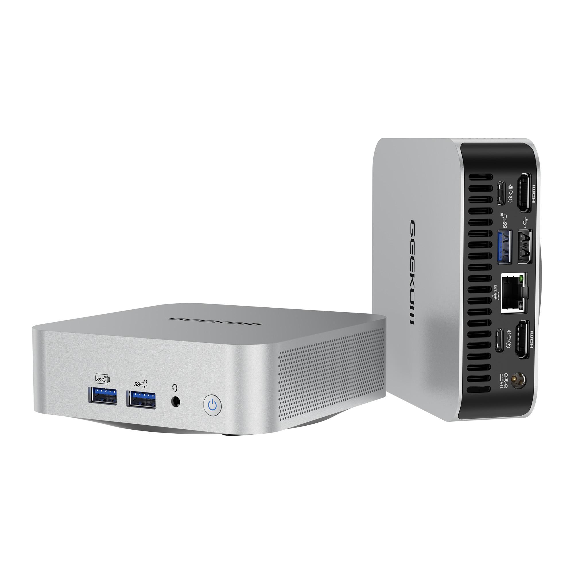 GEEKOM A8 MiniPC Ryzen 7 8745HS + Radeon 780M  16GB DDR5, 1TB/2TB NVMe SSD | 8K UHD, USB4, 2.5G LAN, 4 Displays | WiFi 6E, BT5.2 | Windows 11 Pro Mini Desktop Computer for Business, Home Office & Family minicomputer