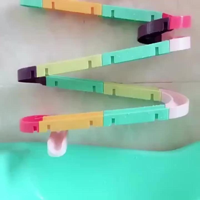 Bathroom Track Toy Set, 1 Set Non-electric Plastic Water Slide Game with Rolling Ball, Creative DIY Assembled Pipe Building Blocks for Toddlers Play, Gift Bathroom Track Toy Set, 1 Set Non-electric Plastic Water Slide Game with Rolling Ball, Creative DIY Assembled Pipe Building Blocks for Toddlers Play, Gift