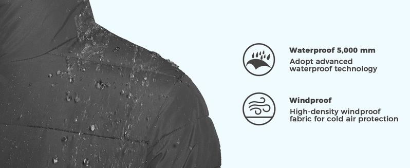 Men's Winter Jacket Warm Puffer Jacket Snow Coat with Hood Menswear Tops