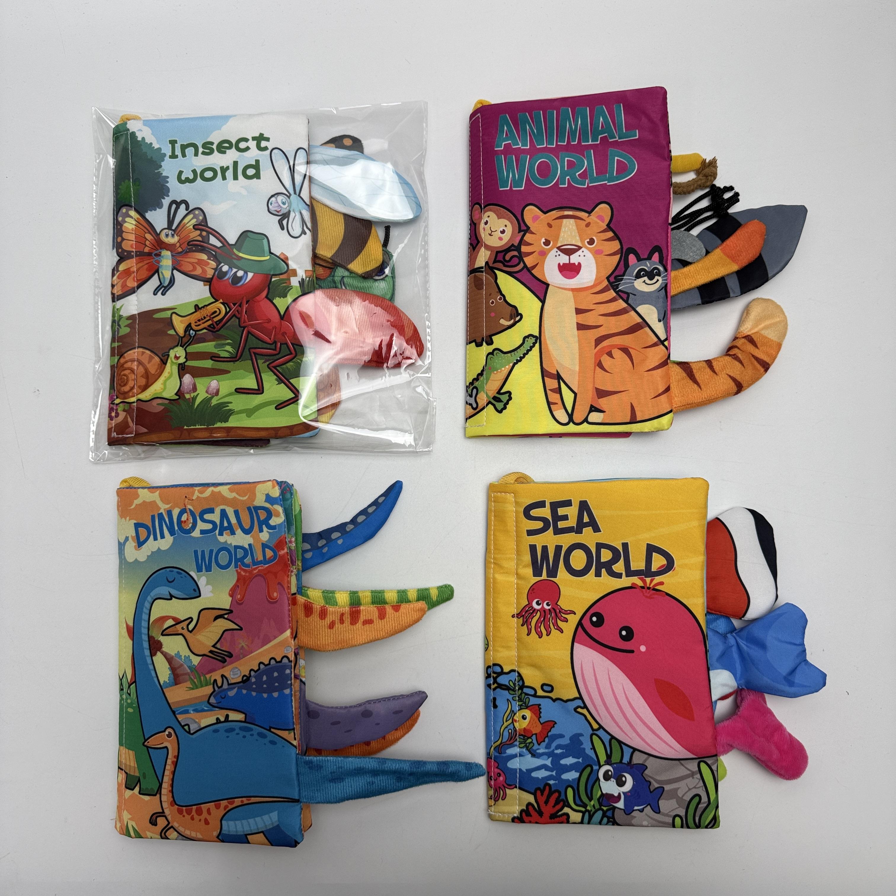 Montessori Theme Baby Book, Washable Tear-Resistant Cloth Book, Busy Books, Fun Sound Paper, Sensory Development Toy, Parent-Child Interaction Gift