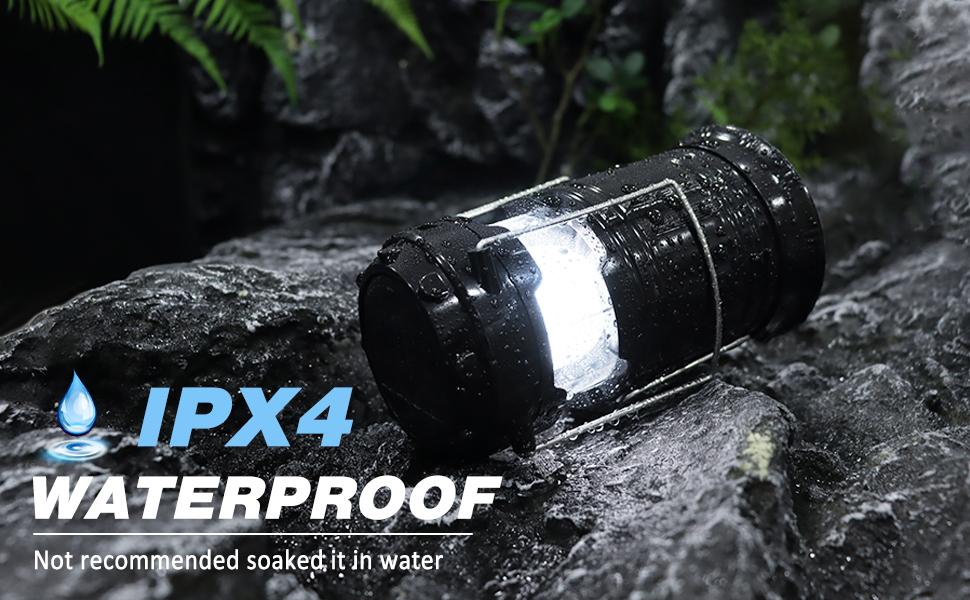 4-Pack Solar Camping Lantern, Collapsible LED Solar USB Rechargeable Lantern Flashlight Emergency Hanging Lights for Camping Hurricanes Power Outages Indoor Outdoor
