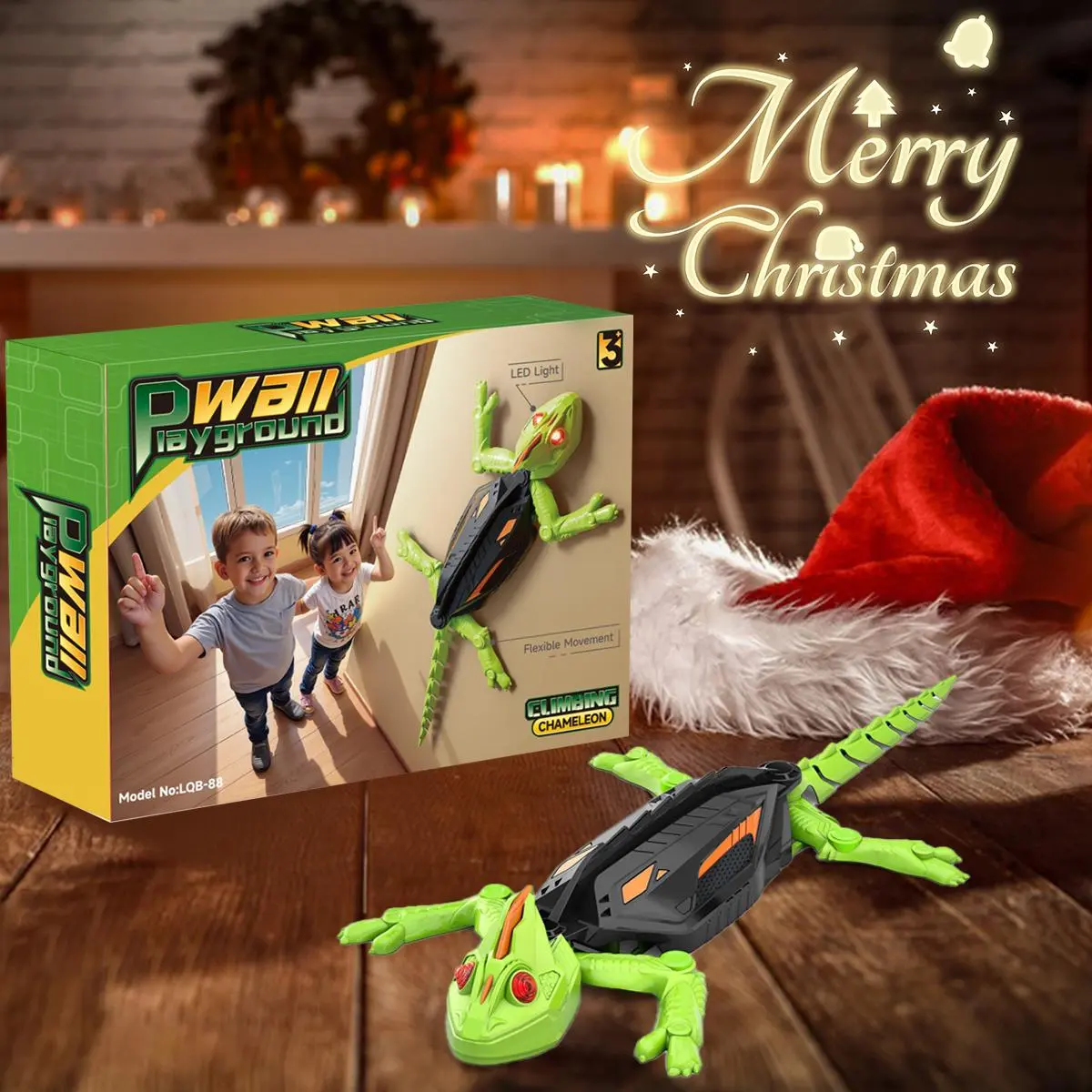 Wall Crawler Gecko RC Toy – Remote Control Electric Lizard with LED Eyes & 360° Spin, 33.2cm Lifelike Simulation, Rechargeable USB, Indoor Fun Gift for Kids Ages 6-12, STEM Interactive Party Toy, Safe Non-Toxic ABS