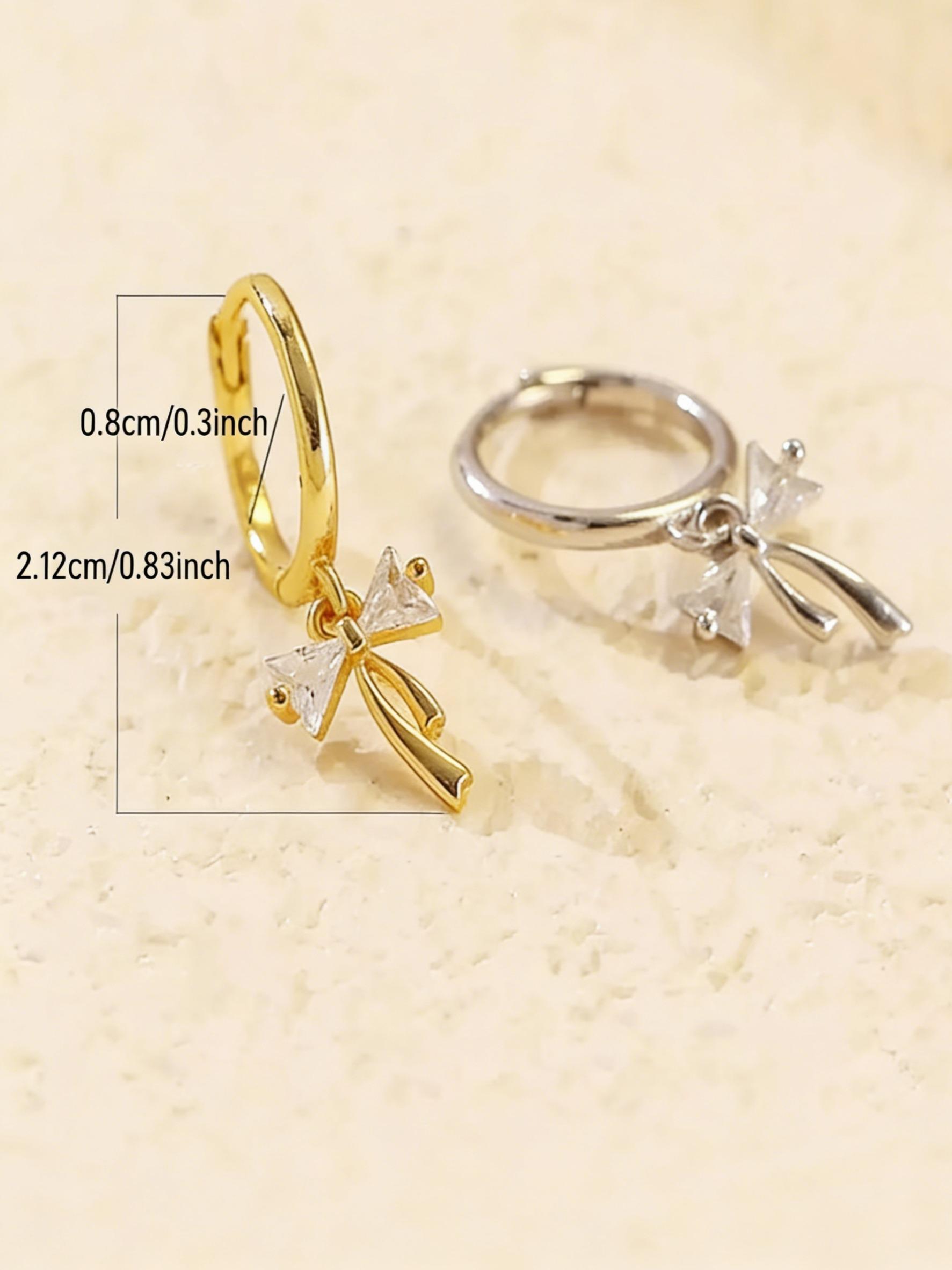 Elegant Bow Earrings Set, Fashionable Jewelry, Butterfly Pendant Design, Perfect Gift for Women, Ideal Birthday & Christmas Present, All-Season Wear