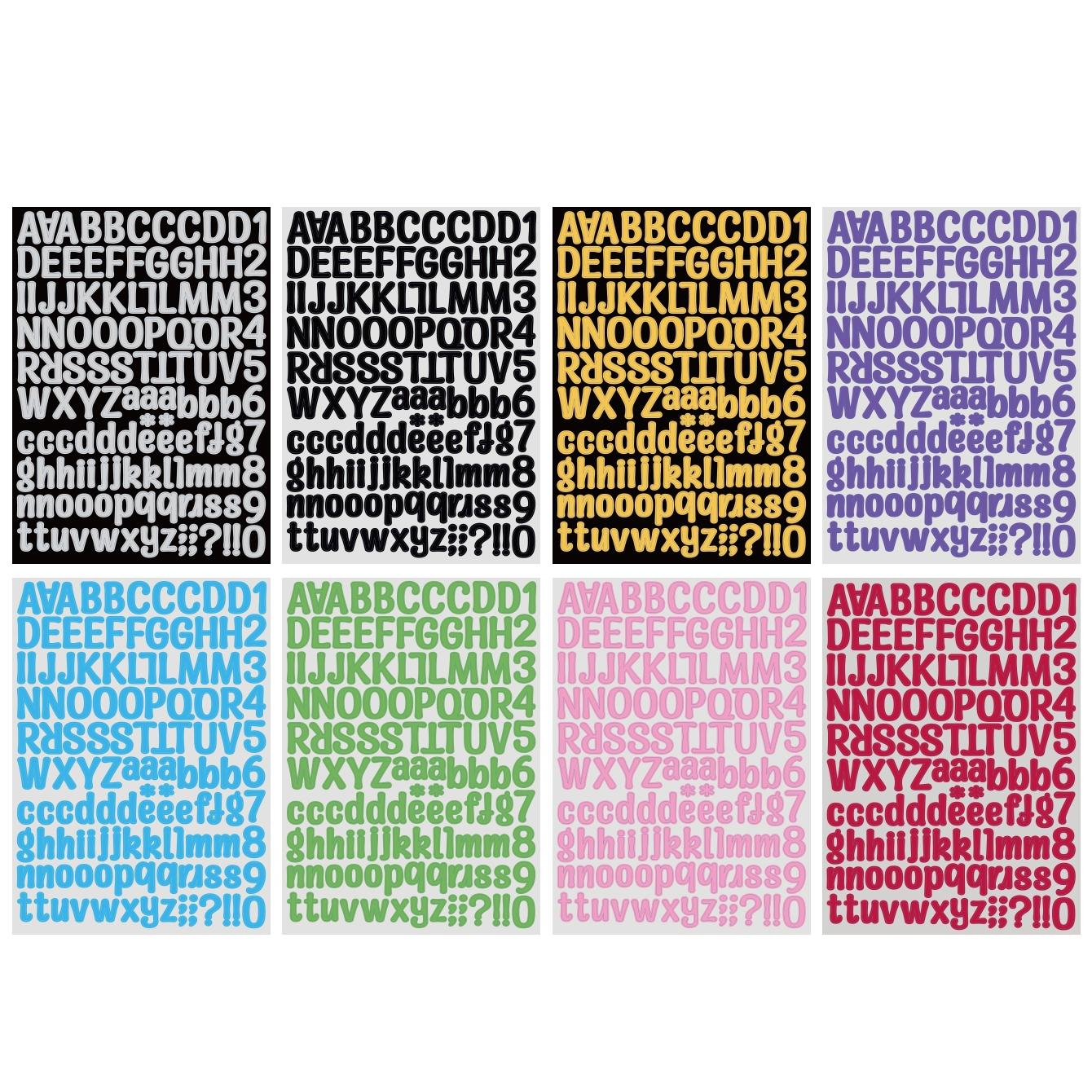 8 Letter Stickers, 8 Colors Alphabet Number Stickers, Shiny Gold Silver Letters, Christmas Gift, DIY Crafts, Scrapbook, Envelope, Card, Sign Decor, Glossy Stickers, Aesthetic Stickers