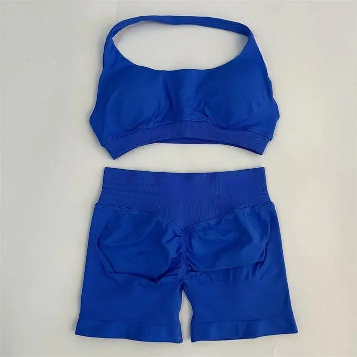 Women's 2026 New DFY Impact 2-Piece Activewear Set, Royal Blue Workout Running Clothes, Medium Support Moisture-Wicking Lightweight Minimalist Design with Adjustable Straps for Womens Fitness