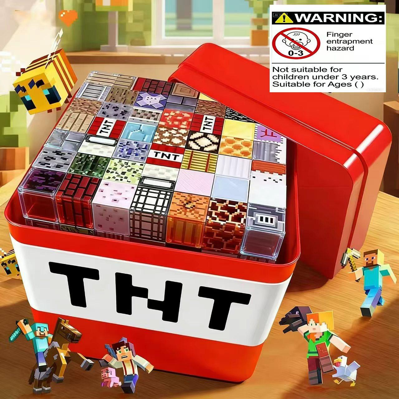 Magnetic Building Block Toy Set, DIY Educational Puzzle Blocks, Creative Playset for Kids & Toddlers, Perfect Gift Idea