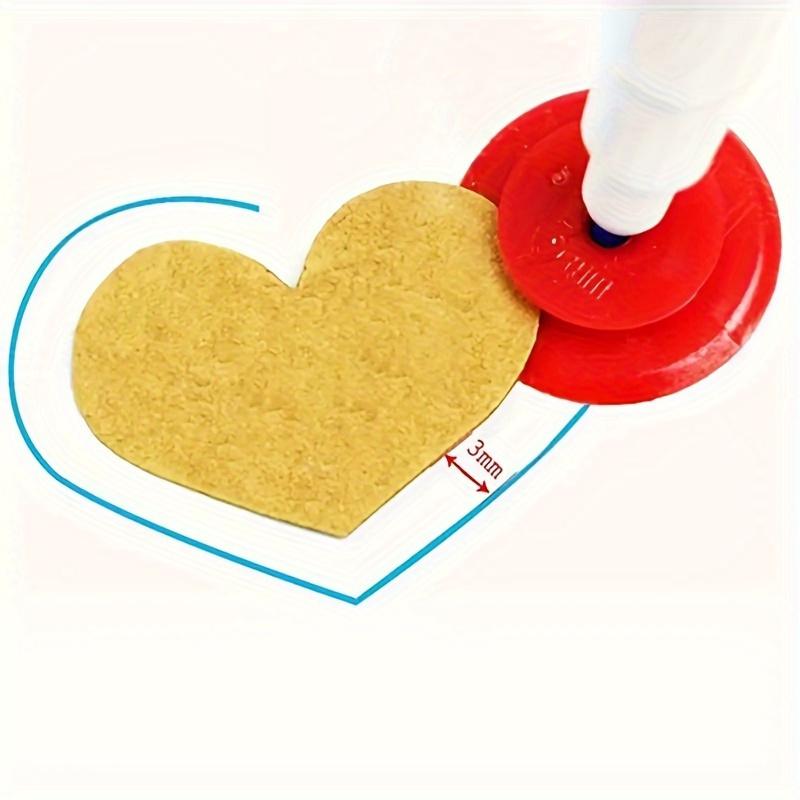 [4pcs Assorted Sewing Scanning Wheels] 4pcs Sewing Scanning Wheels - Assorted Sizes (3mm/5mm/7mm/10mm) for Crafting & Patchwork, Durable Plastic Marking Rulers in Red & Green, Sewing Tools