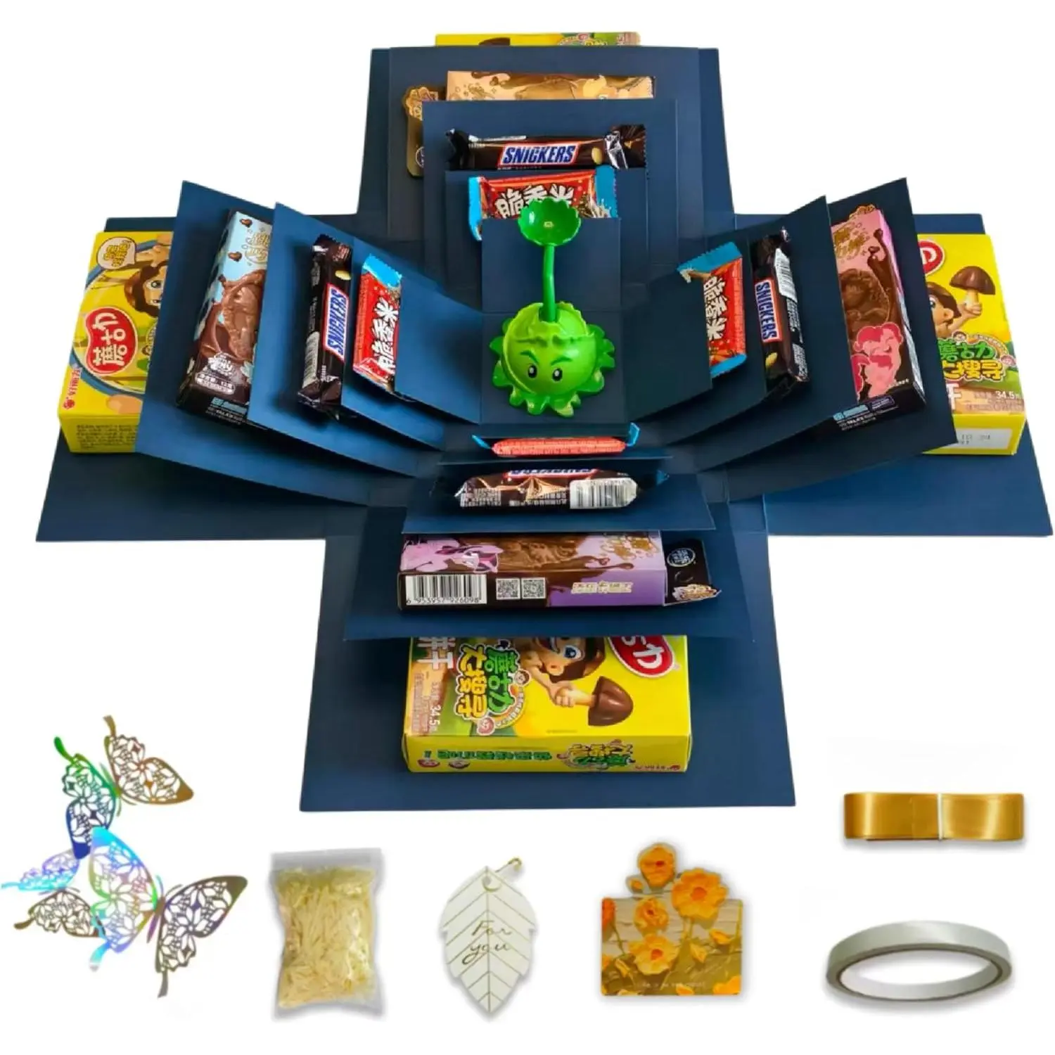 Explosion, DIY Explosion  Box with Five-Story, Main Part Assembled  SnackFive-Story Box for Birthday , Anniversary, Valentine's Day, Wedding