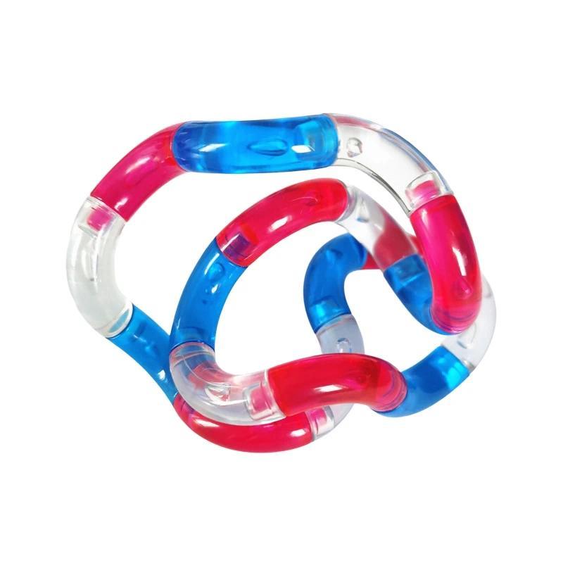 Deformable Rope Fidget Toy Deformation Rope Knot Pressure Stress Relief Toys Rrainbow Color Anti Stress Deformable Rope Best Toy