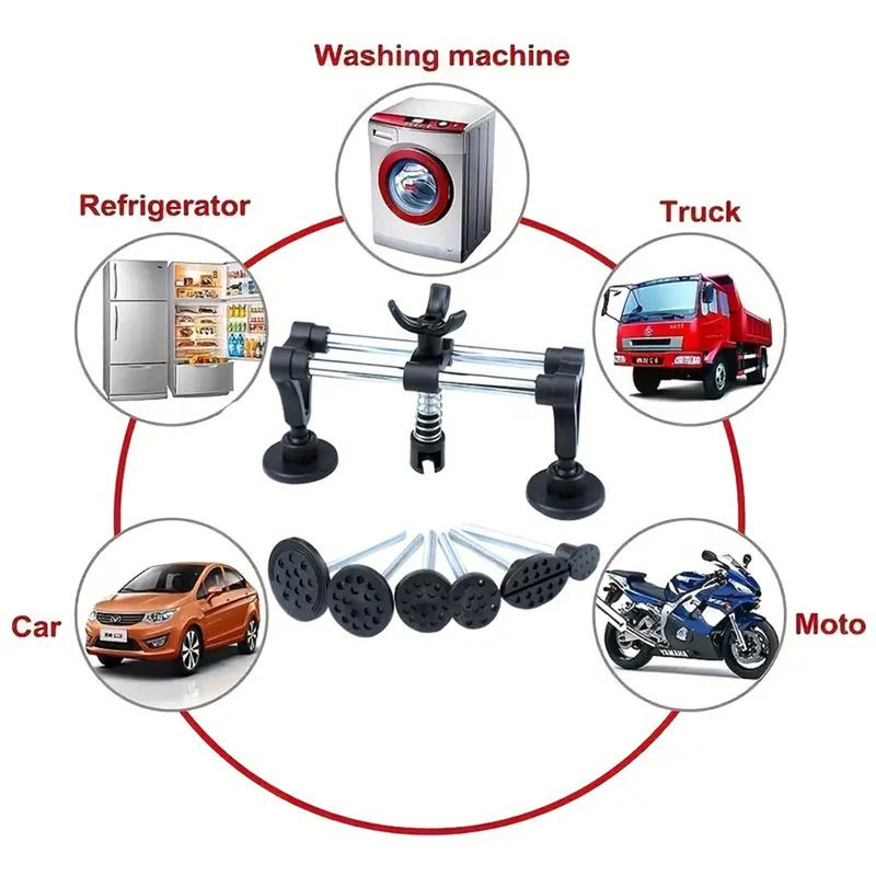 Car Dent Puller Kit, Car Dent Remover, Car Repair Tools, Body Repair Tool with Dual Rods, Ice Scraper, Adjustable Suction Cup, Easy Use Design, High Quality Material