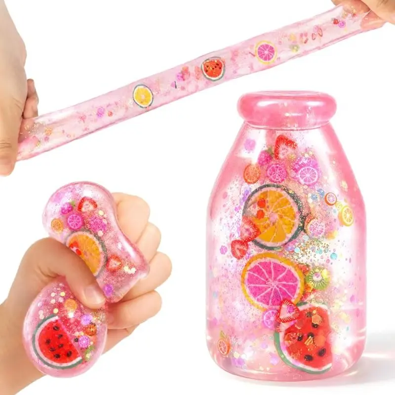 Squishy Bottle Toy, Slow Rising Fruit Sensory Balls | Low odor, Smooth Surface Squishes for Teens Adults，Satisfying Sensory Play, Novelty Gifts Party Favors
