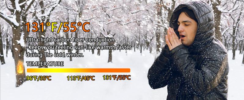 【Includes Power Bank】Norwell Heated Hoodie Jacket with 7.4V/3A 5000mAh Battery Pack Dual Control 5 Heat Zones LED Waterproof Comfort Basic Winter Clothes Men Plus Size Women's Clothing 100% Polyester Fiber Long Sleeve
