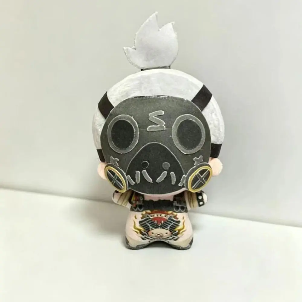 10cm Overwatch Roadhog Printed Plush Doll Backpack Decoration OW Hog Stuffed Toy Keychain Collect XMAS Present Gift