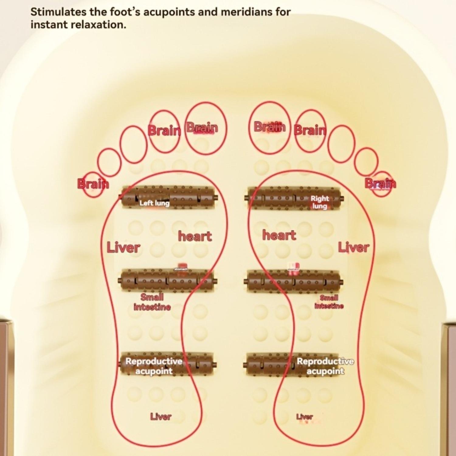 PrimPick Removable cover for the foot bath, a household foot massage relaxation basin for relaxing feet, a foot bath for home health care, a foot bath for elderly women with insulation and heightened deep massage function for washing feet