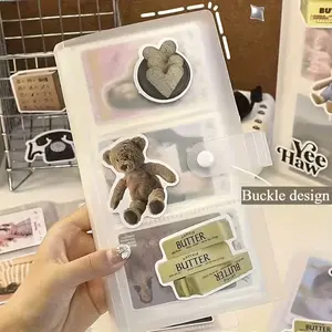 Large Capacity Photo Album, Durable Portable Memory Book, Ideal for Postcards and Movie Tickets, Perfect Travel Scrapbook, Transparent Plastic Rectangle