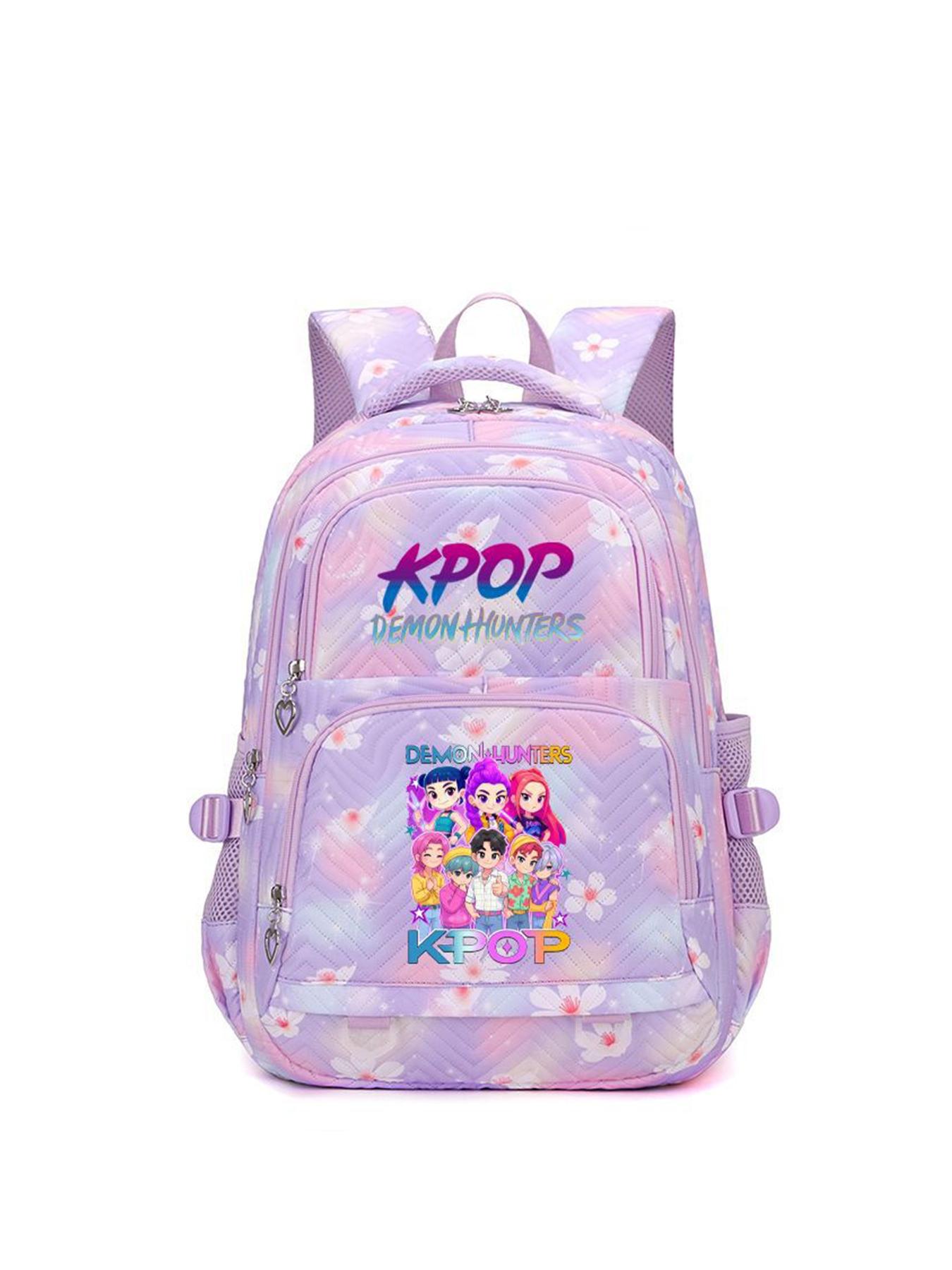 1pc KPOP Witch Hunt printed backpack for women with zipper closure, fashionable and versatile casual trend, Cute Stylish Daypacks suitable for students to go to school, campus, work, travel, large capacity women's backpack 1pc KPOP Witch Hunt printed backpack for women with zipper closure, fashionable and versatile casual trend, Cute Stylish Daypacks suitable for students to go to school, campus, work, travel, large capacity women's backpack