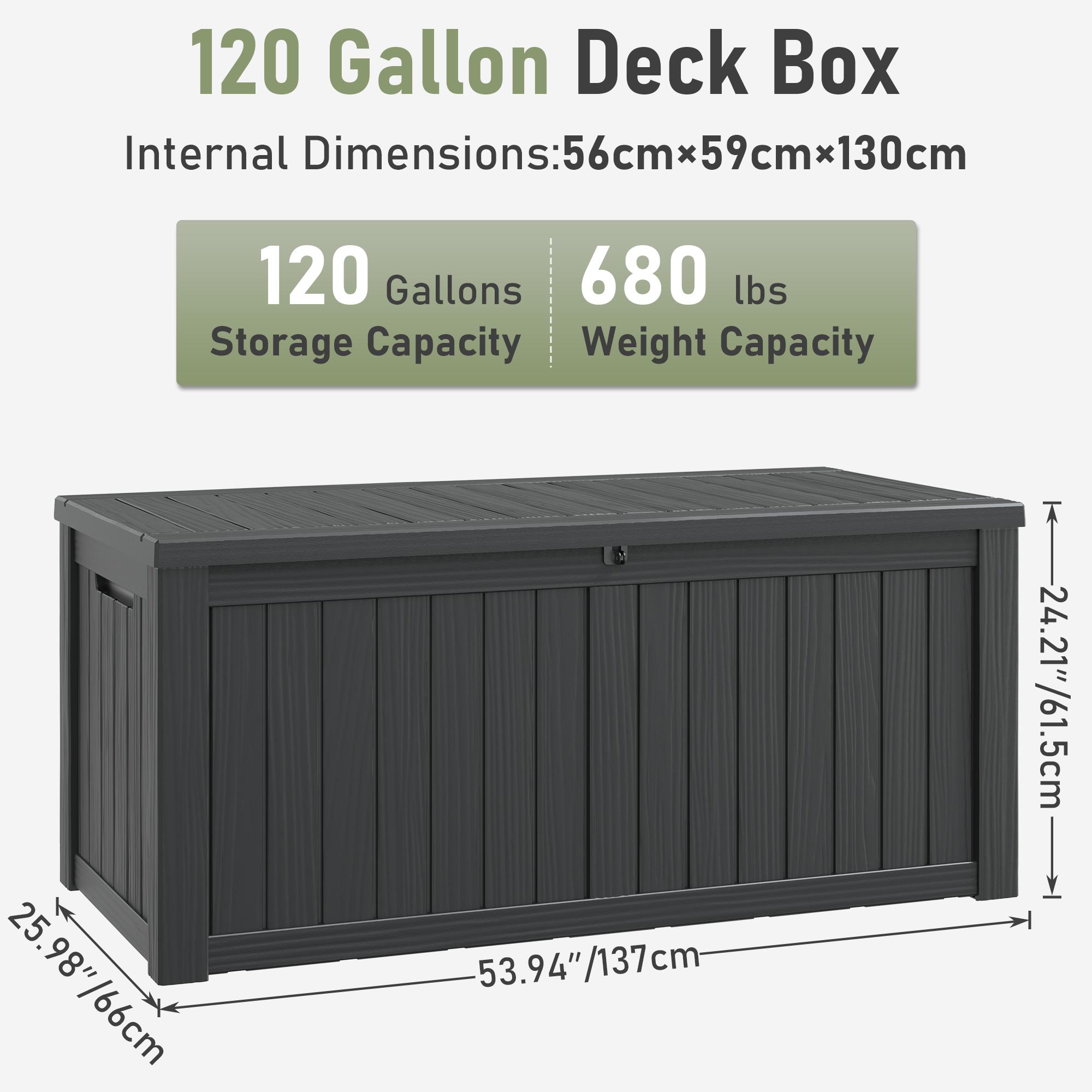 LHBCRAFT 31/72/120-gallon outdoor deck storage box Waterproof, Lockable, Extra Seat, UV 1000+ Anti-ultraviolet, Easy Installation, Reinforced Structures,Christmas gift LHBCRAFT 31/72/120-gallon outdoor deck storage box Waterproof, Lockable, Extra Seat, UV 1000+ Anti-ultraviolet, Easy Installation, Reinforced Structures,Christmas gift