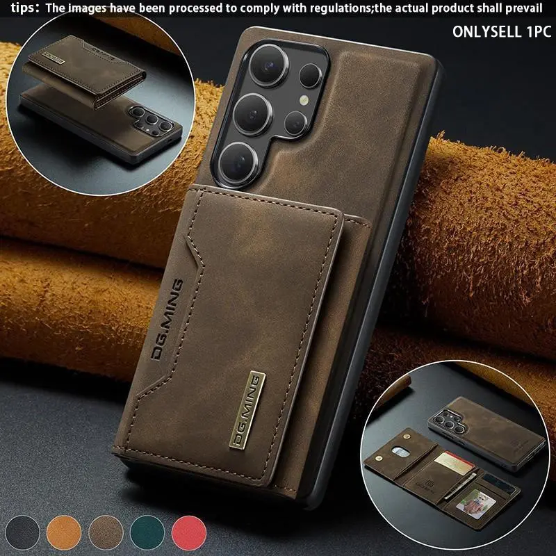 Leather Card Slot Shockproof Phone Case, Smartphone Casing Protector, Compatible with Samsung Galaxy S26 Ultra S25 Ultra S24 Ultra S23 Ultra S22 Ultra, Protective Cover