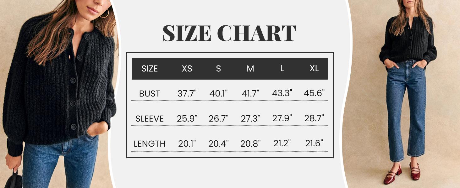 Ommig Women's Casual Long Sleeve Crewneck Button Down Cardigan Sweater Knit Outwear