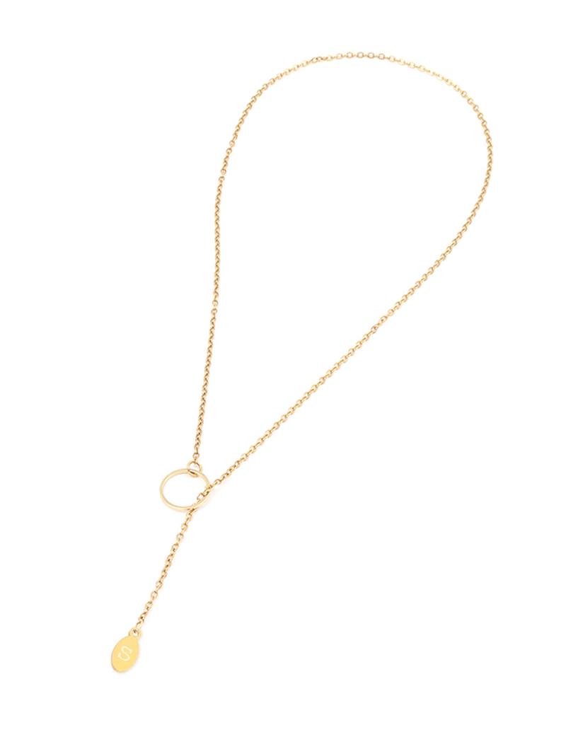 Simple Letter Pendant Necklace for Women, Necklace Initial, Round Charm Stainless Steel Jewelry for Party, Daily Clothing Decor, Trendy All-match & Exquisite Jewelry for Birthday Gift