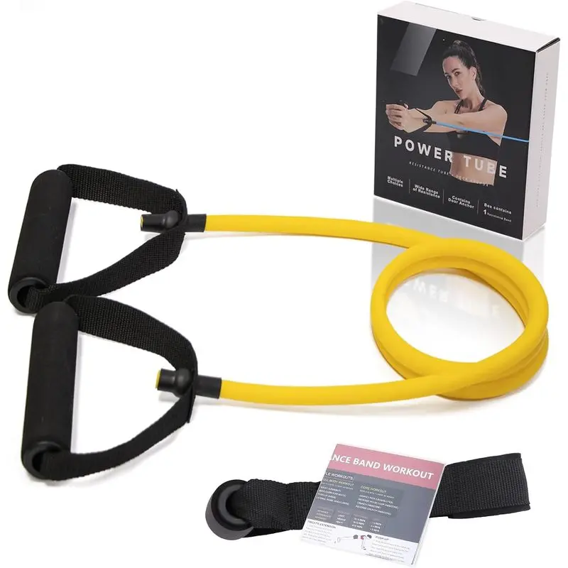 Outdoor sports Resistance Bands with Handles and Door Anchor for Home Workouts| For women and men; includes a door anchor and simple guide for exercise, stretching, and home workouts.