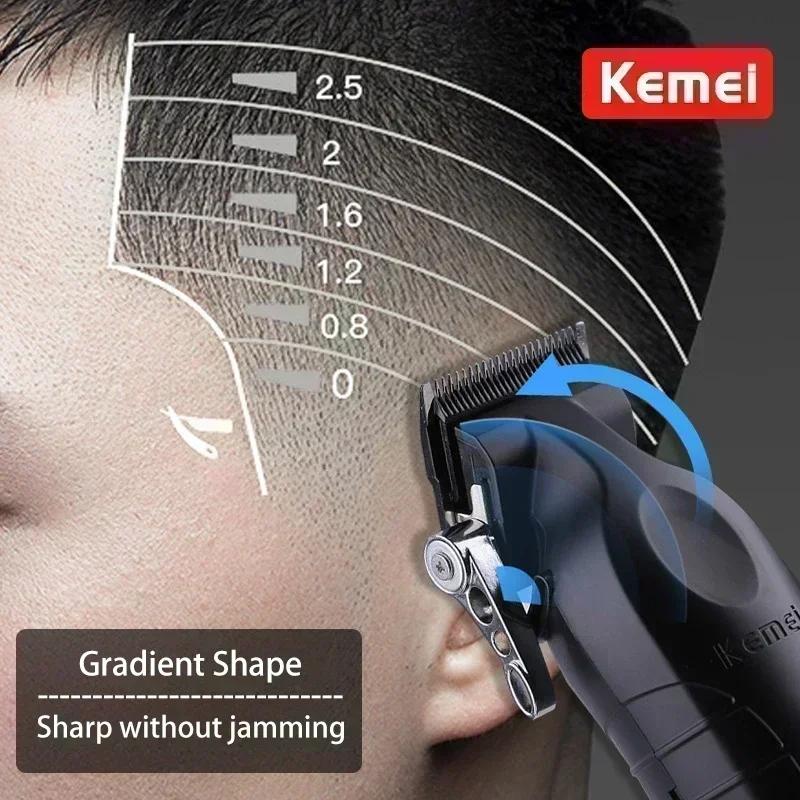 Professional Electric Hair Clipper for Barbers and Stylists, USB Rechargeable, Adjustable Blade Guard, Ideal Gift for Men Km-2296 Km-2299