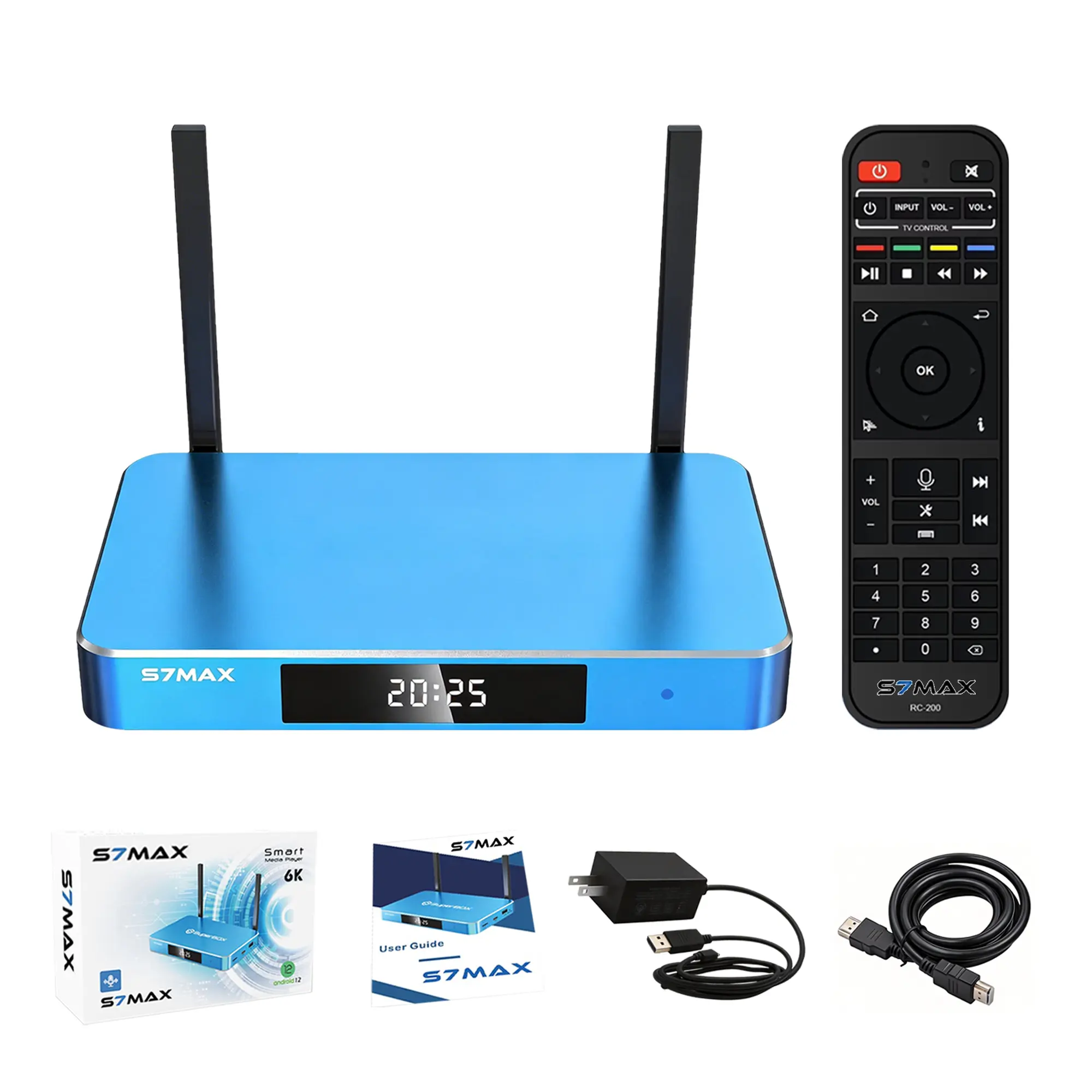S7 MAX 6K Ultra HD Android Box with Voice Remote for Home Entertainment