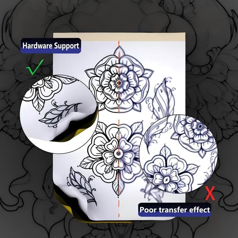 Tattoo Template Printer Thermal Printer DIY Tattoo, Wireless Mini Tattoo Transfer Printer, Compatible With Smartphones And IOS, Comes With 5 A4 Tattoo Papers, 5 Printing Papers, Perfect Holiday Gift