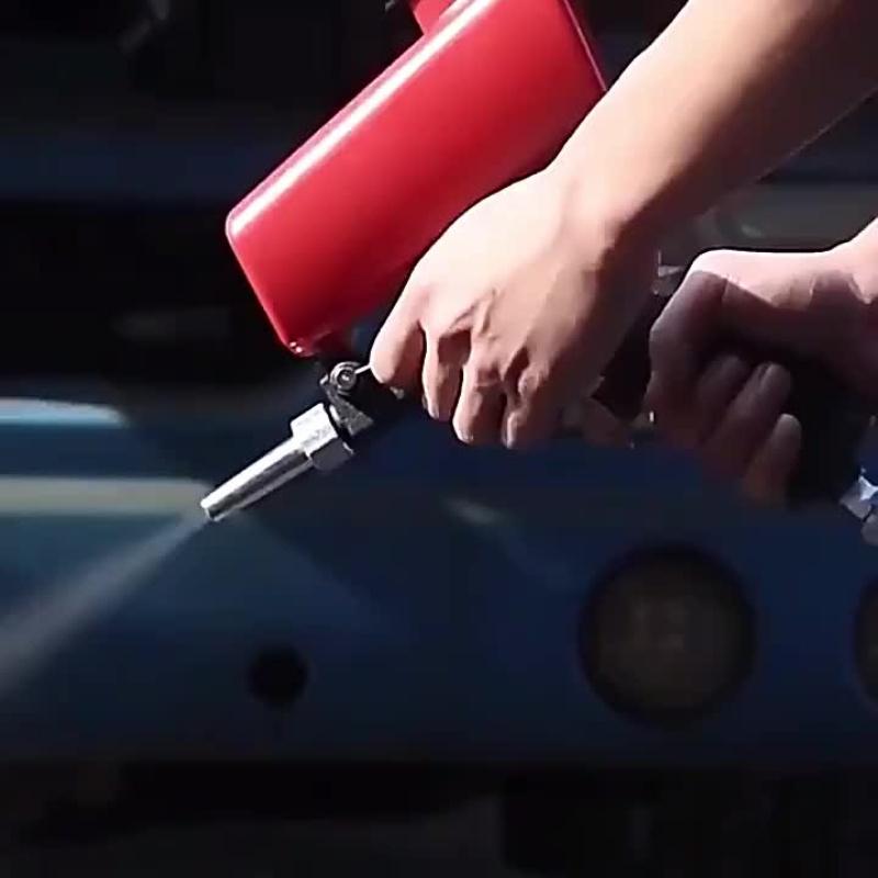 Handheld sandblasting gun Pneumatic small sandblasting machine Plastic glass metal oil and rust removal impurity equipment Sandblasting Tools - portable, pneumatic, gravity supply, adjustable - very suitable for rust removal!