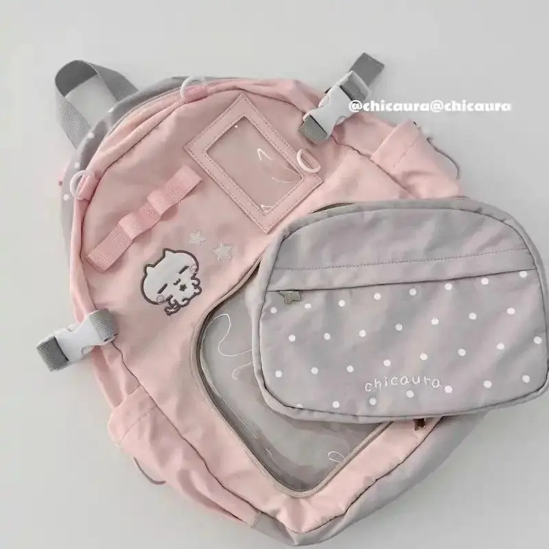 New Japanese Girls Sweet and Cute Backpack School Bag Large Capacity Versatile Commuter Backpack Ulzzang DIY Ita Bag Dolls Bag