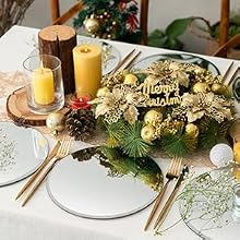 12 Pack Mirror Centerpieces for Tables, 12" Round Mirrors for Centerpieces Wedding Party Mirror Tiles Christmas Decorations, 2MM