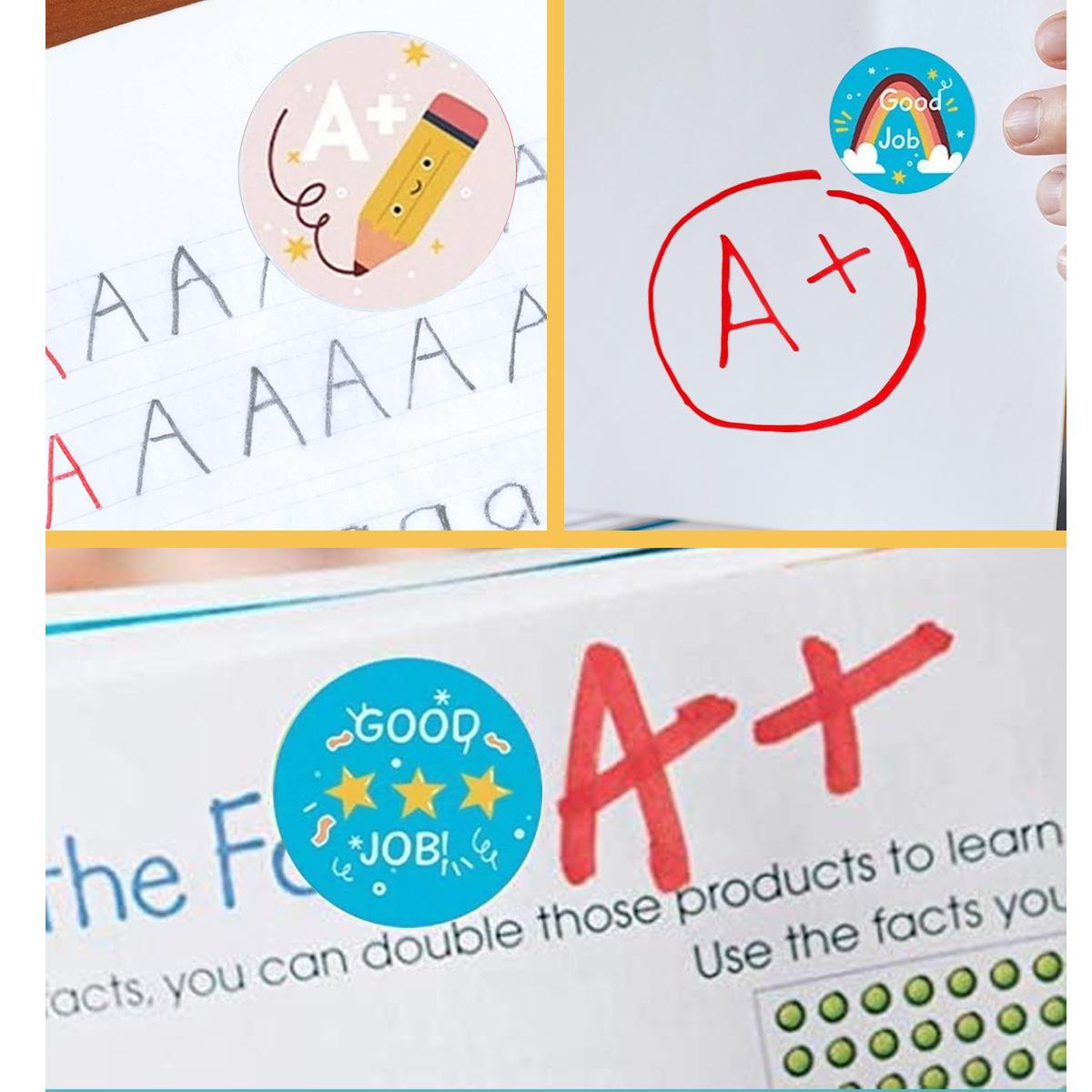 Cute Cartoon Reward Stickers Roll (500 Pieces), School Family Training Incentive Stickers, Gift Decorative Sealing Stickers