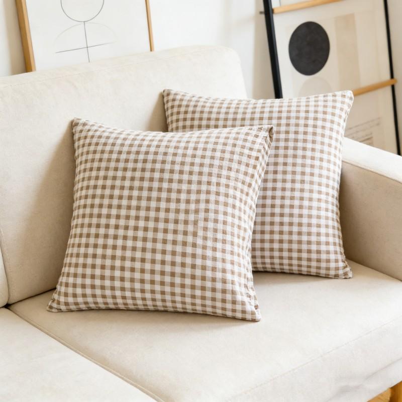 Ab Version Plaid Pillowcase Set, Soft & Stylish Bedding Accessories, Perfect for Living Room & Bedroom Decor, Cozy Home Essentials