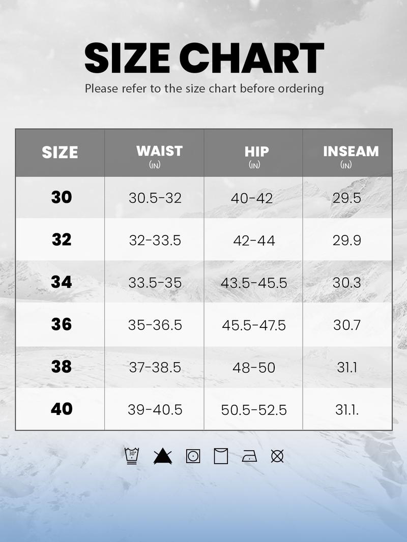 GOPUNE Men's Waterproof Pants Insulated Cold weather Hiking Winter Snow Ski Softshell Outdoor Pants Zipper Pockets Climbing Thermal Jogger Trousers Thermal Lined Jogger pants men