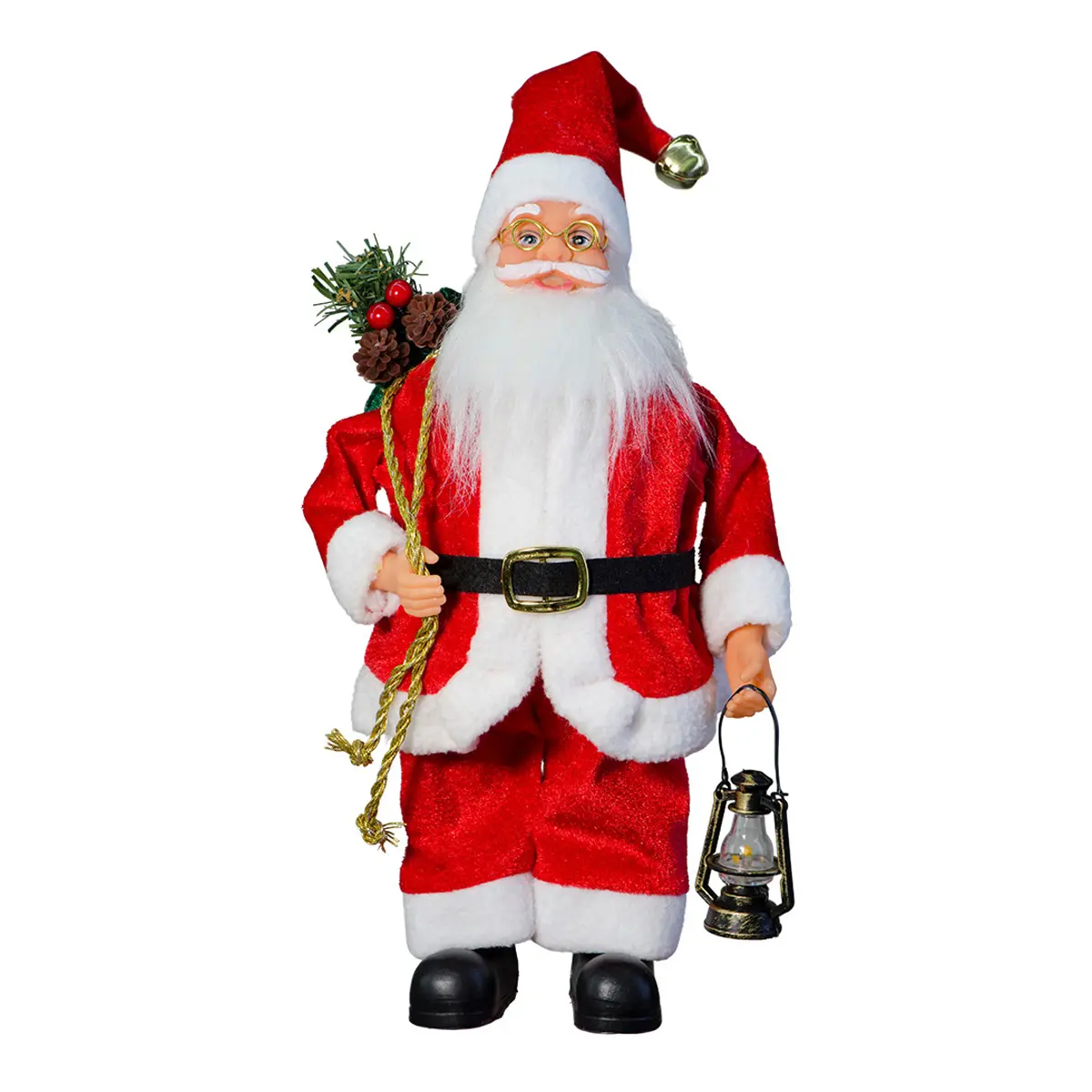Holiday Gift Ornament, Classic Santa Claus Standing Doll, Decorative Figurine for Christmas & New Year Present
