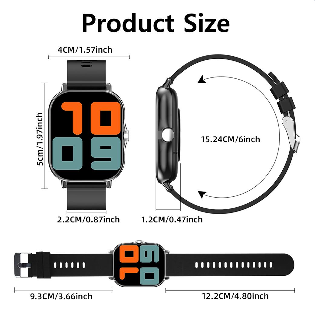 SIMSONLAB Multifunctional Touchscreen Sports Tracking Smartwatch, Digital Wristwatch with Weather Forecast & Music Control Function, Sports Smart Watch for Women & Men, Ideal Gift(Requires connecting mobile phone to control music & call)