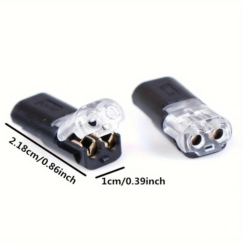 10/20pcs H-Type Socket Quick Cable Connector, 2-Pin Plug Car Wire Cable Terminal, Electrical Connector Strip Terminal Connection