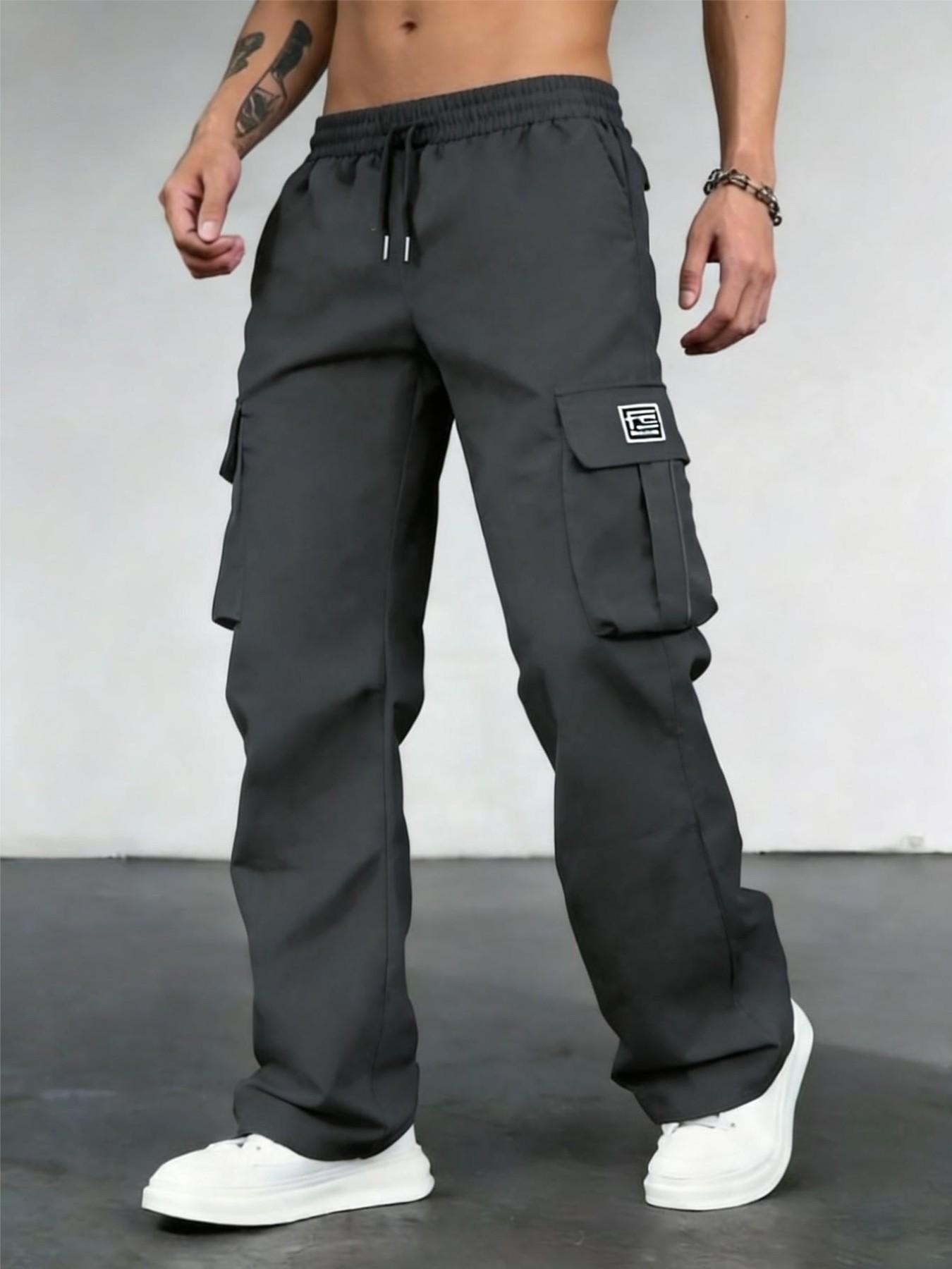 Men's Casual Summer Lightweight Athletic Fitted Cut Work Pants, Fashion Multi-Pocket Outdoor Sports Long Pants, Comfortable and Stylish Casual Trousers Men's Clothing