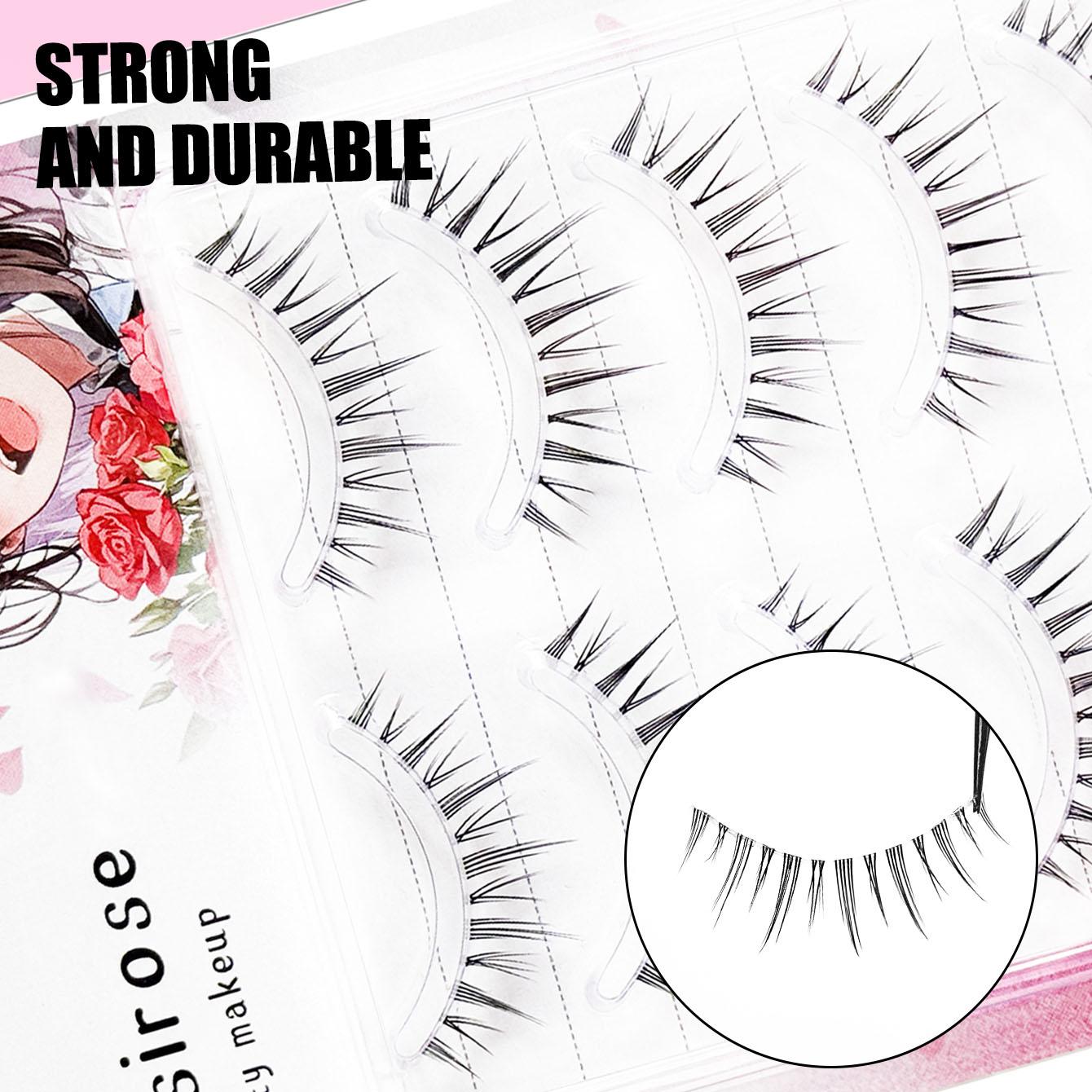 Babydoll Style Natural False Eyelashes, Soft Smooth Cartoon Fairy Design, Perfect for Role Play, Reusable, Single Unit
