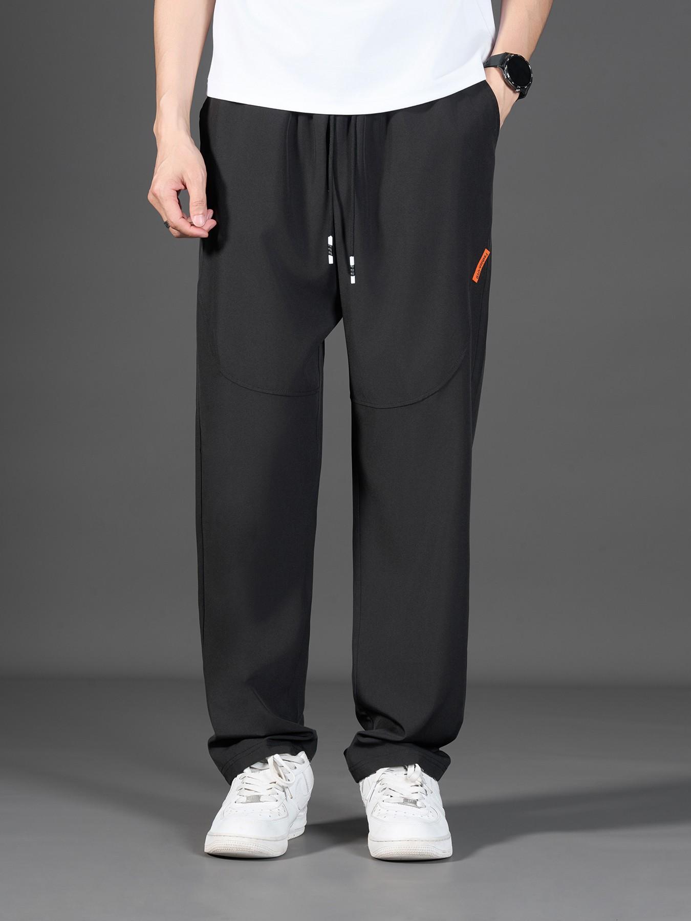 Men's Casual Lightweight Pants, Breathable Sportswear, Elastic Waist, Comfortable and Stylish, Ideal for Daily Wear and Activities