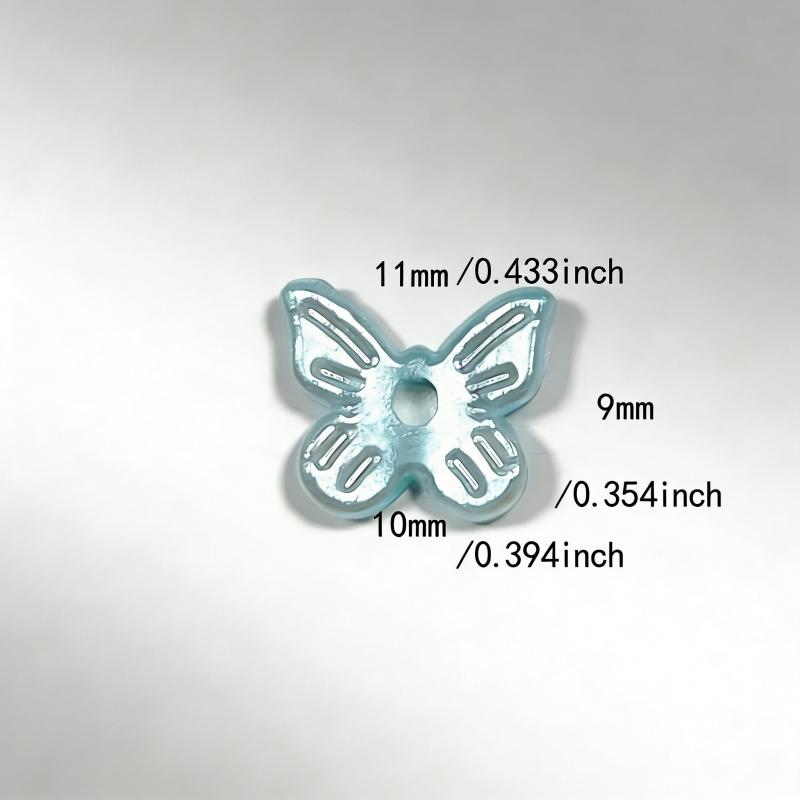 3200pcs DIY Headpiece Accessories, Dual Color Lustrous Butterfly Beads, Handmade Jewelry Materials, Craft Supplies for Creators